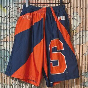 FIT2WIN SYRACUSE Orange Otto 'Cuse Training Shorts, Orange/Blue, Small